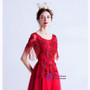 In Stock:Ship in 48 Hours Red Tulle Beading Prom Dress