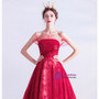 In Stock:Ship in 48 Hours Red Tulle Strapless Prom Dress