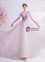 In Stock:Ship in 48 Hours Light Purple Appliques Porm Dress