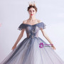In Stock:Ship in 48 Hours Blue Purple Off the Shoulder Prom Dress