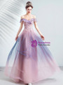 In Stock:Ship in 48 Hours Tulle Appliques Pink Prom Dress