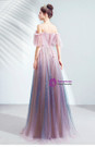 In Stock:Ship in 48 Hours Pink Tulle Appliques Beading Prom Dress 