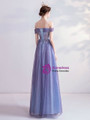 In Stock:Ship in 48 Hours Purple Appliques Sequins Prom Dress