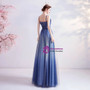In Stock:Ship in 48 Hours Blue Straps Sequins Prom Dress