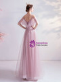 In Stock:Ship in 48 Hours Pink Tulle Beading Prom Dress