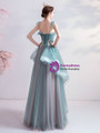 In Stock:Ship in 48 Hours Green Straps Appliques Prom Dress