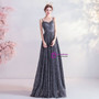 In Stock:Ship in 48 Hours Black Sequins Straps Prom Dress
