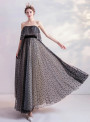 In Stock:Ship in 48 Hours Black Tulle Wave Point Prom Dress