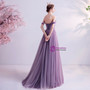 In Stock:Ship in 48 Hours Purple Tulle Appliques Beading Prom Dress