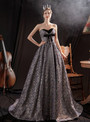 In Stock:Ship in 48 Hours Strapless Button Prom Dress