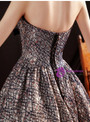 In Stock:Ship in 48 Hours Strapless Button Prom Dress