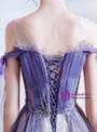 In Stock:Ship in 48 Hours Purple Sequins Pleats Beading Prom Dress