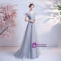 In Stock:Ship in 48 Hours Gray Sequins Tulle Prom Dress