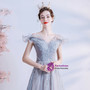 In Stock:Ship in 48 Hours Gray Sequins Tulle Prom Dress