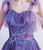 In Stock:Ship in 48 Hours Purple Tulle Beading Sequins Prom Dress