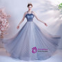 In Stock:Ship in 48 Hours Blue Tulle Lace Beading Prom Dress