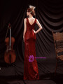 In Stock:Ship in 48 Hours Burgundy Mermaid Pleats Prom Dress