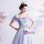 In Stock:Ship in 48 hours Sweet Gray Tulle Sequins Prom Dress