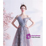 In Stock:Ship in 48 hours Purple Off the Shoulder Prom Dress