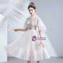In Stock:Ship in 48 Hours White Tulle Appliques Knee Length Wedding Dress