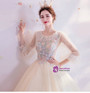 In Stock:Ship in 48 Hours Tulle Long Sleeve Appliques Wedding Dress