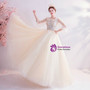 In Stock:Ship in 48 Hours Tulle Long Sleeve Appliques Wedding Dress