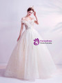 In Stock:Ship in 48 Hours Tulle Sequins Appliques Wedding Dress
