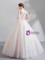 In Stock:Ship in 48 Hours Tulle Puff Sleeve Appliques Wedding Dress