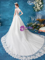 In Stock:Ship in 48 hours Sweep Train Scoop Tulle Wedding Dress