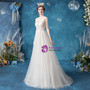 In Stock:Ship in 48 Hours White Tulle Scoop Wedding Dress