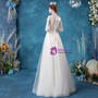 In Stock:Ship in 48 Hours White Tulle V-neck Wedding Dress