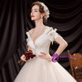 In Stock:Ship in 48 Hours Ball Gown Tulle Short Sleeve Wedding Dress