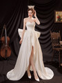 In Stock:Ship in 48 Hours Ivory Hi Lo Sweetheart Wedding Dress