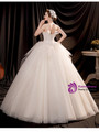 In Stock:Ship in 48 Hours White Tulle Sequins Wedding Dress