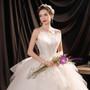 In Stock:Ship in 48 Hours White Tulle Sequins Wedding Dress