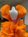 Orange Ball Gown Ruffle Tiers Prom Dress