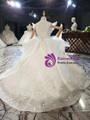 Ivory Tulle Sequins Backless Beading Flower Girl Dress