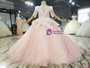 Pink Tulle Sequins Short Sleeve Beading Flower Girl Dress