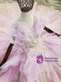 Tulle Sequins Appliques Puff Sleeve Beading Flower Girl Dress