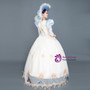Champagne Tulle Long Sleeve Appliques Rococo Baroque Dress