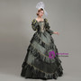 Ball Gown Satin Appliques Long Sleeve Baroque Victorian Dress