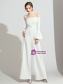 Classic White Long Sleeve Party Jumpsuits