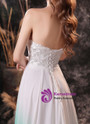 White Chiffon Sweetheart Lace Long Prom Dress