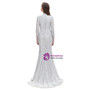 Silver Mermaid Hgh Neck Long Sleeve Prom Dress