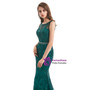 Green Mermaid Open Back Sleeveless Beading Prom Dress