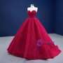Fairy Tale Burgundy Tulle Sweetheart Pleats Prom Dress