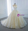 Ivory Ball Gown Tulle Lace Pleats Wedding Dress