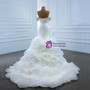 Sexy White Mermaid Satin Organza Sweetheart Pleats Wedding Dress