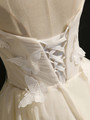 Ivory Tulle Backless Pleats Butterfly Homecoming Dress