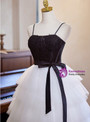 White Tulle Tiers Spaghetti Straps Homecoming Dress